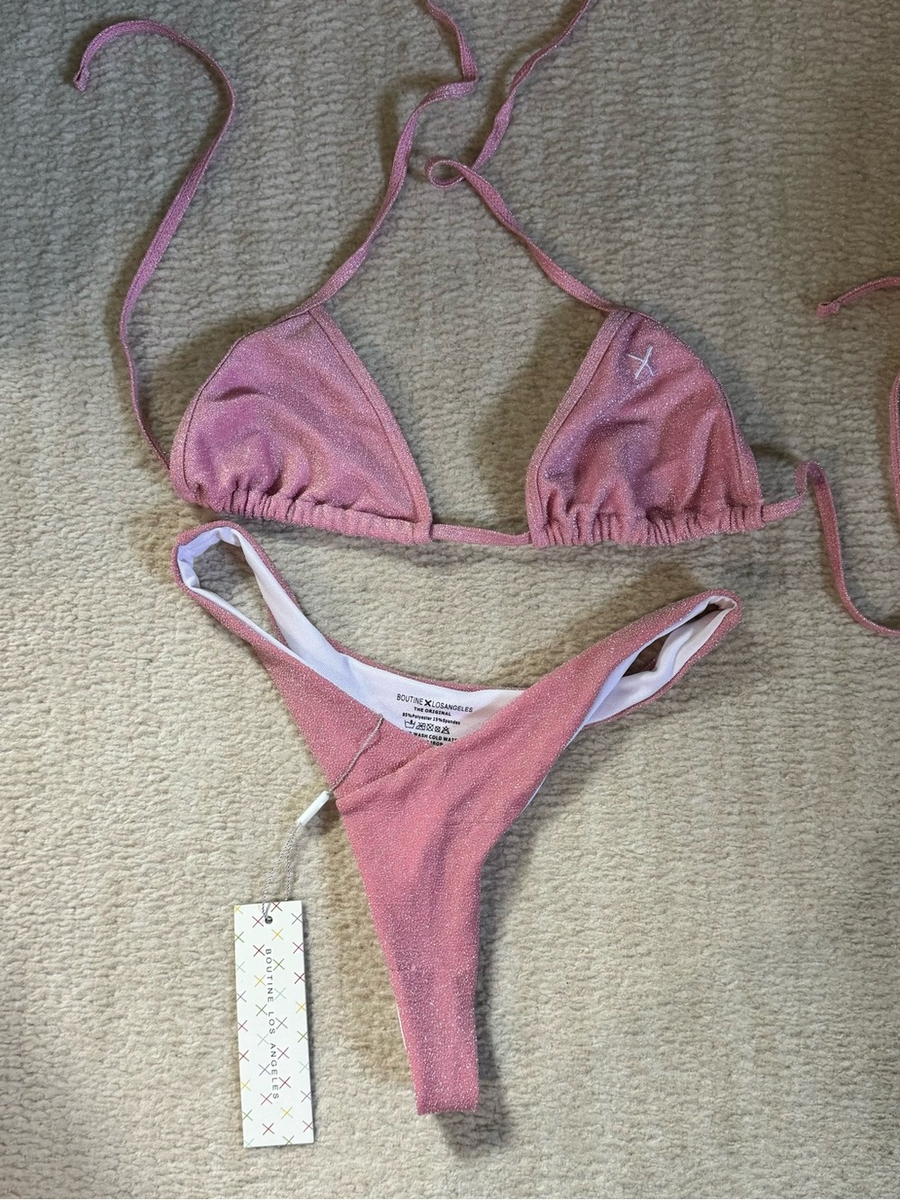 boutine la pink shimmer bikini